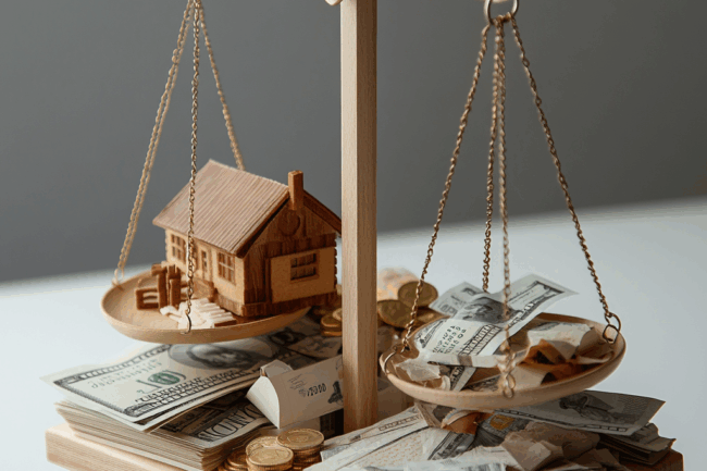 u8922936522_A_balance_scale_with_house_stock_certificates_and_4f94386e-9a4e-4dec-a8c3-f2305f75f46c_2