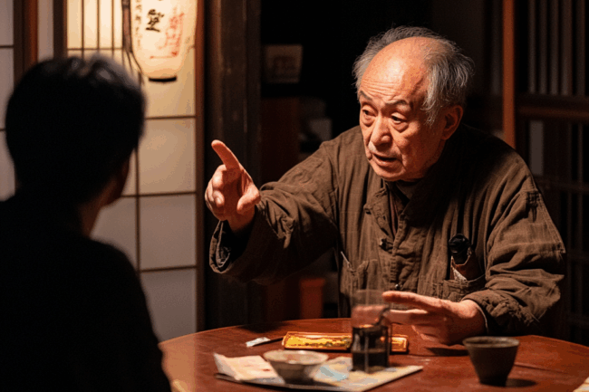 u8922936522_Japanese_elderly_man_gently_talking_to_his_adult__328c4ae6-d073-4815-9689-b5a2f22bfc76_0