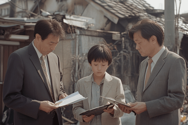 u8922936522_Japanese_family_in_front_of_a_partially_burned_ho_a6933736-31dc-41f1-af00-07525a858834_0
