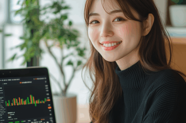 u8922936522_Japanese_investor_smiling_while_checking_dividend_3677d851-fe5e-4d67-9db9-83966a5dceae_3