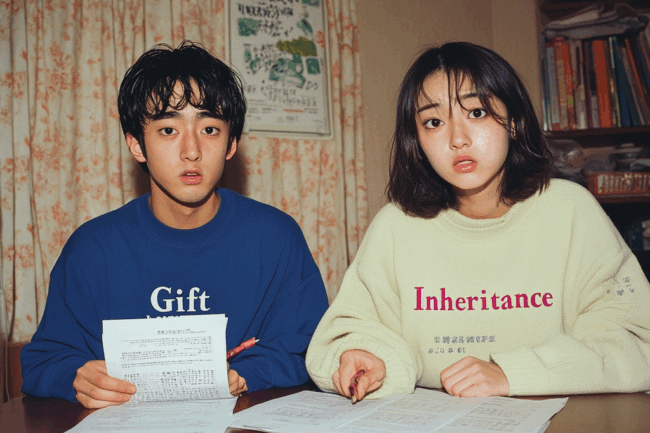 u8922936522_Two_Japanese_siblings_sitting_at_a_table_with_inh_e4b27a19-a41e-4b60-a7c1-79f5d84f20a4_2