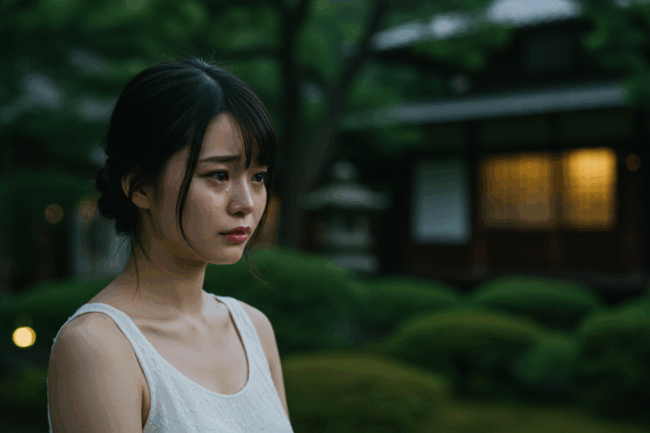 泣く女性